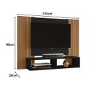Ver imagem 4 de Painel para Tvs de até 47" Modelo Navi C/ Nicho Duplo em Mdf:preto
