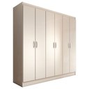 Ver imagem 3 de Guarda-roupa Casal Normandia 6 Portas 2 Gavetas Branco - Panorama Móveis