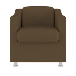 Kit 2 Poltronas Decorativa Tilla + Namoradeira Sala de Estar Cor:marrom - 8