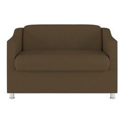 Kit 2 Poltronas Decorativa Tilla + Namoradeira Sala de Estar Cor:marrom - 4