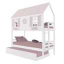 Ver imagem 2 de Treliche Casinha Bela com Coração - Madeira Maciça Branco/rosa | Megamobilia