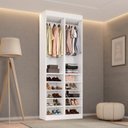 Ver imagem 1 de Guarda-Roupa 2 Módulos Roupeiro Closet Sapateira sem Porta Versatille Yescasa