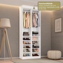 Ver imagem 4 de Guarda-Roupa 2 Módulos Roupeiro Closet Sapateira sem Porta Versatille Yescasa