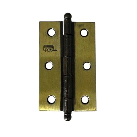 Dobradiça Porta Latão Oxidado Kit 3 Peças - 3" 75mm Ferca
