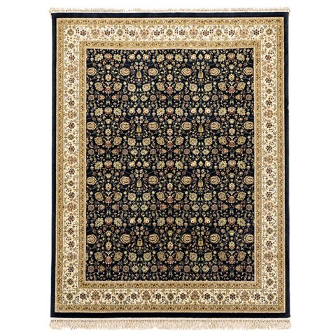 Tapete Persa Preto com Bege Ideal para Sala Escritório e Quarto 300x400cm