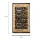 Ver imagem 3 de Tapete Persa Preto com Bege Ideal para Sala Escritório e Quarto 300x400cm