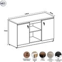 Ver imagem 4 de Armário para Escritório 120cm 2 Portas com Chaves e Nichos Corporate Marrom/Nogal/Preto
