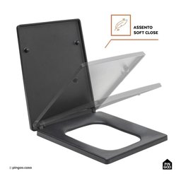 Assento Termofixo com Soft Close para Vaso Sanitário Opala Pingoo.casa - Preto - 4