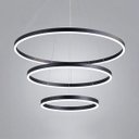 Ver imagem 2 de Luminária Pendente Cosmos Preto Led 3 anéis 113W 3500K