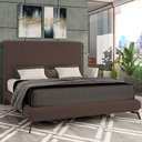 Ver imagem 2 de Cama Casal Queen Base Box Pés de Ferro Estilo Industrial 176cm Otto P05 Veludo Marrom - Lyam Decor