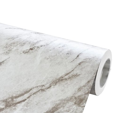 Papel de Parede Mármore Carrara Alto Brilho Vinil Adesivo Impermeável Lavável Pia Box Mesa 2m X 60cm