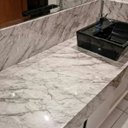 Ver imagem 3 de Papel de Parede Mármore Carrara Alto Brilho Vinil Adesivo Impermeável Lavável Pia Box Mesa 2m X 60cm