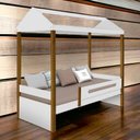 Ver imagem 1 de Cama Casa Solt. Lara Branco/Mel c/ Colchão