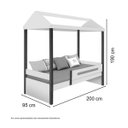 Ver imagem 2 de Cama Casa Solt. Lara Branco/Mel c/ Colchão