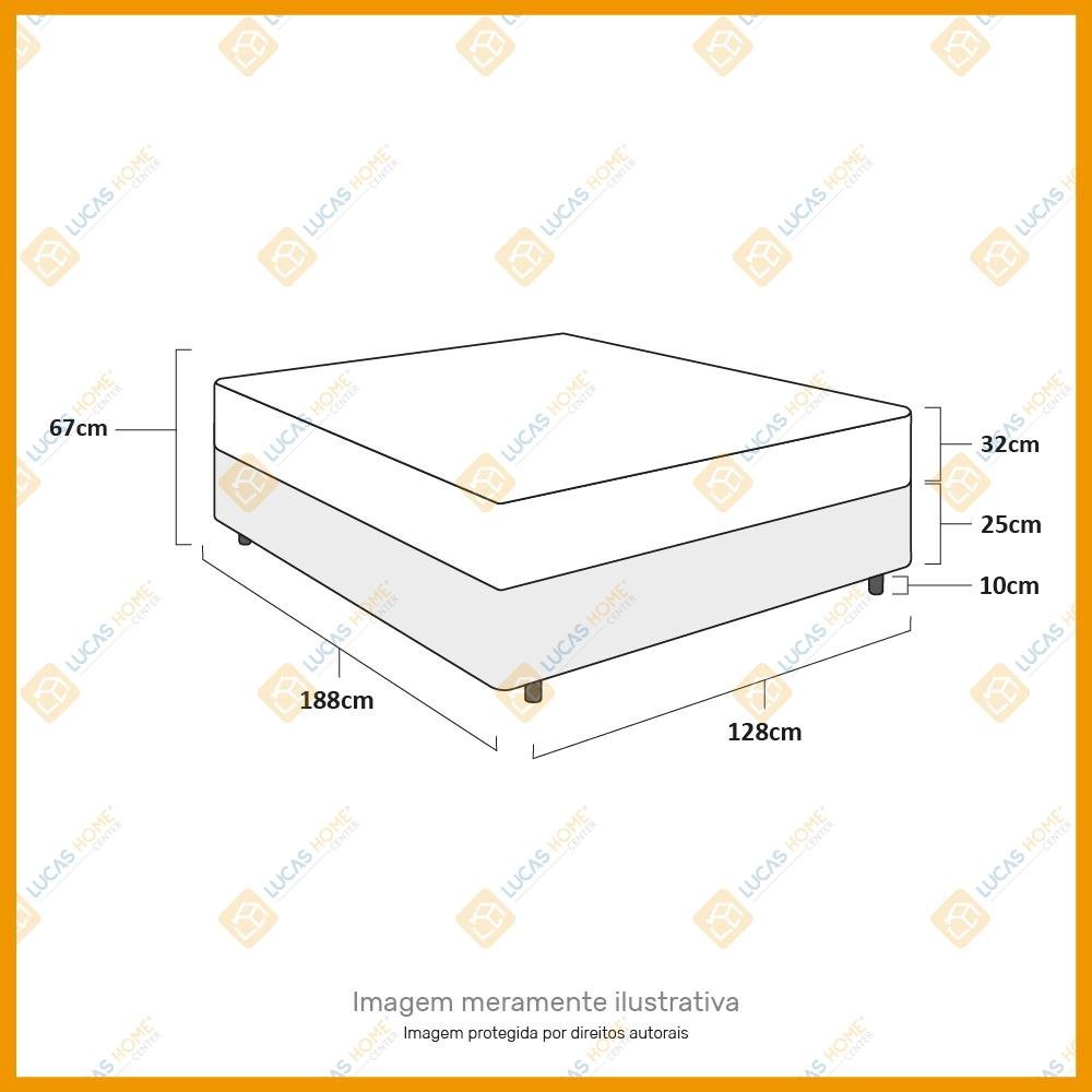 Cama Box Viúva Branca + Colchão de Molas Ensacadas- Madrid Luxo ...