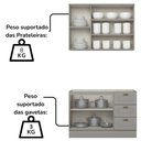 Ver imagem 2 de Armario Aereo e Balcao 120cm Ce169 Americana Cinza Nature Henn