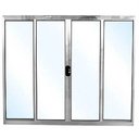 Ver imagem 1 de Janela de Cozinha 4 Folhas 100x1.20 sem Grade Brilhante