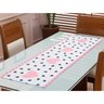 Caminho de Mesa Trilho Retangular 1,40 x 0,45 4 ou 6 Lugares Cozinha Sala Jantar Decoração Coração - 1
