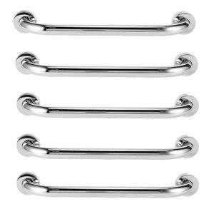 Barra Alça Apoio Kit 5 Uni Aço Inox 30cm Suporte Pcd Cadeirante Criança Idoso Anti Queda Acidente