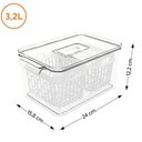 Ver imagem 5 de Kit 2 Organizadores de Geladeira 3,2l Cestos Escorredor Dry Multiuso Coza Pequeno