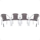 Ver imagem 1 de 4 Cadeira Maresia Aluminio Polido Fibra Sintetica Tr. Simples - Pedra Ferro