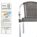 Ver imagem 4 de 4 Cadeira Maresia Aluminio Polido Fibra Sintetica Tr. Simples - Pedra Ferro