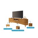 Ver imagem 4 de Rack para TV até 80 Polegadas 201cm Orgânico 2 Portas 1 Gaveta Fanes Espresso Móveis
