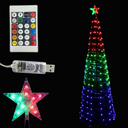 Ver imagem 4 de Árvore de Natal Completa 210cm com Pisca Pisca Led, Estrela Iluminada, Controle Remoto e App para Ce