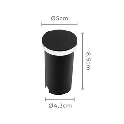 Embutido de Solo Led Nordecor Redondo Siva 6580 1w Bivolt Preto 3000k Luz Amarela - 2