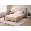 Ver imagem 2 de Colchão Tecido Marrom Estampa de Bambus 188x78x14 Espuma D33 Solteiro Adulto Cama Box