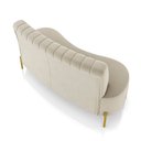 Ver imagem 7 de Sofá 2 Lugares Living 135cm Pé Ferro Dourado Maraú Veludo Bege K01 - D'Rossi