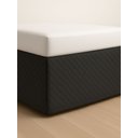 Ver imagem 1 de Saia para Cama Box Matelada com Elástico Casal Cor Preto 1 Peça