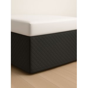 Saia para Cama Box Matelada com Elástico Casal Cor Preto 1 Peça