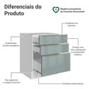 Ver imagem 3 de Balcão de Cozinha 60 Cm 3 Gavetas (sem Tampo) Branco/cinza Lux Madesa Branco/cinza