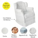 Ver mais imagens de Poltrona Amamentação Balanço Confortável Corino Ariel Branco