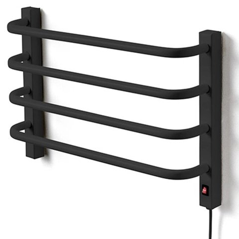 Aquecedor Toalhas Térmico Preto Mini Pequeno 220v Esquerdo
