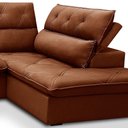 Ver imagem 7 de Sofá 3 Lugares Retrátil Reclinável Chaise Direito 258cm Bergen F04 Veludo Terracota - Lyam Decor
