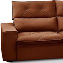 Ver imagem 6 de Sofá 3 Lugares Retrátil Reclinável Chaise Direito 258cm Bergen F04 Veludo Terracota - Lyam Decor