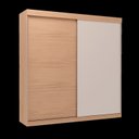 Ver imagem 3 de Guarda Roupa Casal 2 Portas de Correr Nantes Off White/Carvalho Nature