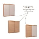 Ver imagem 6 de Guarda Roupa Casal 2 Portas de Correr Nantes Off White/Carvalho Nature