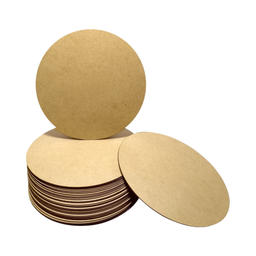 Base Sousplat 35cm Circulo Bolacha Mdf Cru Redonda Kit 10un - 3