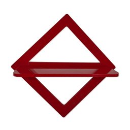 Estante Aérea Diamante Vermelho com Brilho - 1