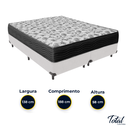 Ver imagem 3 de Cama Box Bipartido Casal Branco e Colchão Iso 100 D33 Ortobom