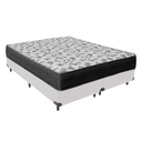 Ver imagem 1 de Cama Box Bipartido Casal Branco e Colchão Iso 100 D33 Ortobom