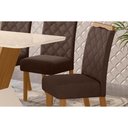 Ver imagem 7 de Kit 4 Cadeiras Sala Jantar Bella 4 Un Nature/suede Light Marrom Amendoa - Henn