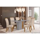 Ver mais imagens de Kit 4 Cadeiras Sala Jantar Bella 4 Un Nature/suede Light Marrom Amendoa - Henn