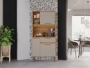 Ver imagem 1 de Cozinha Compacta Lia 3 Portas e 1 Gaveta - Cinamomo/off White