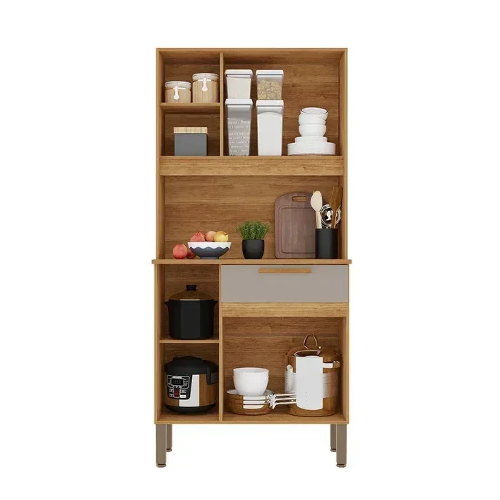Ver imagem 3 de Cozinha Compacta Lia 3 Portas e 1 Gaveta - Cinamomo/off White