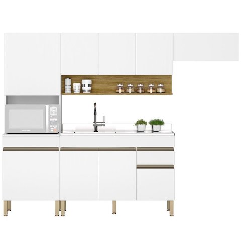 Cozinha Modulada 4 Pecas Balcao Pia Line Supremo Cp Freijo Ktp