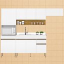 Ver imagem 2 de Cozinha Modulada 4 Pecas Balcao Pia Line Supremo Cp Freijo Ktp